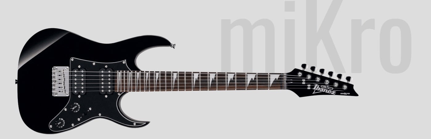 Ibanez GRGM21 miKroSeries Guitar, Short Scale Electric - BLACK NIGHT for sale