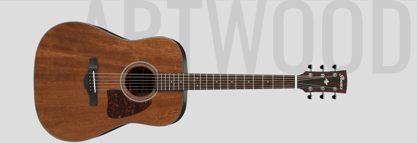 Ibanez AW54CEOPN Open Pore Natural Artwood Series Dreadnought Cutaway Acoustic/Electric Guitar with AEQ210TF Preamp for sale