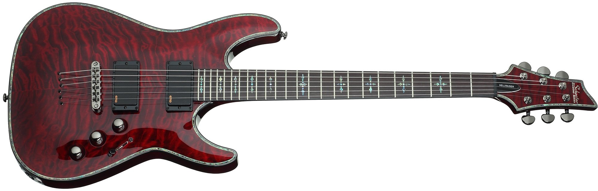 Schecter Hellraiser C-1 Electric Guitar with Sting Thru Body and EMG Pickups - BLACK CHERRY 1788 for sale