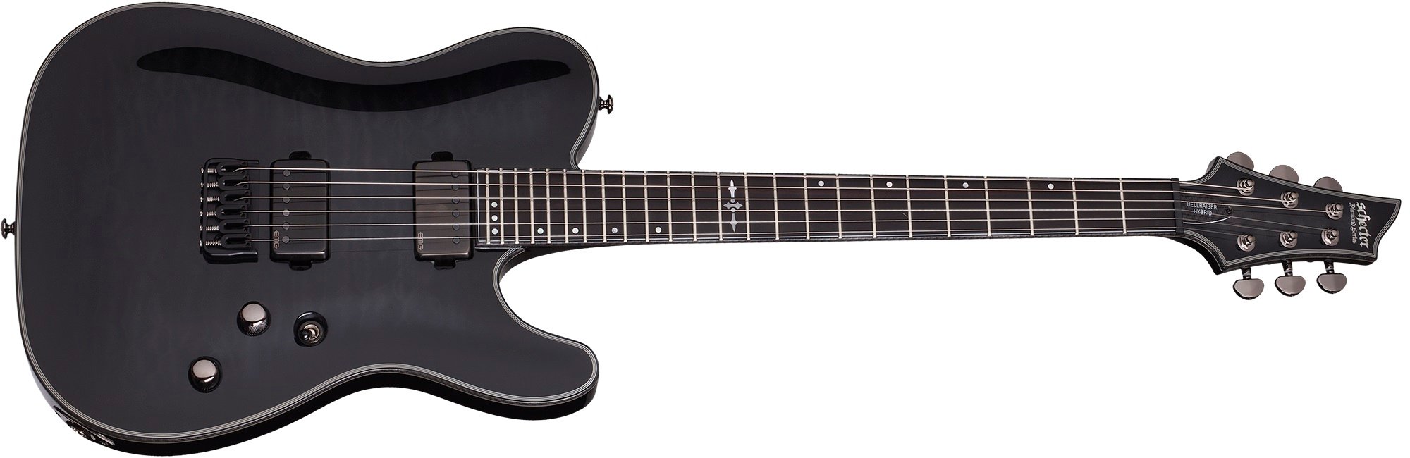 Schecter HELLRAISER-HHPT-TBB Hellraiser Hybrid PT Electric Guitar, Trans Black Burst Finish for sale