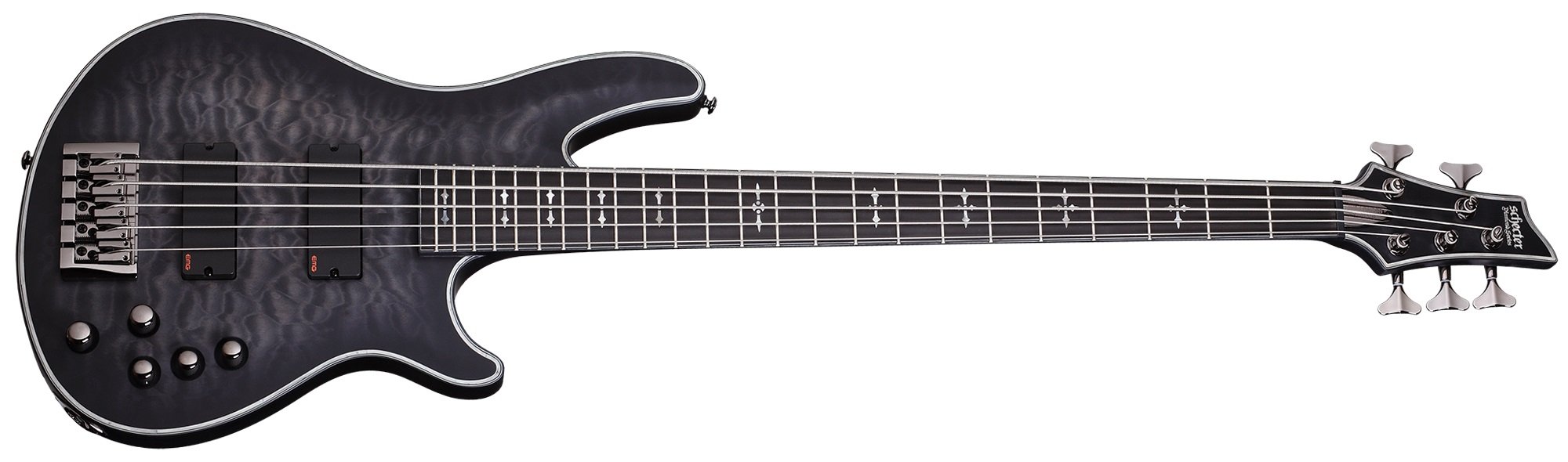 Schecter HR-EXTREME-BASS5 Hellraiser Extreme-5 5 string Hellraiser Bass Guitar - CRIMSON RED BURST SATIN (CRBS) for sale