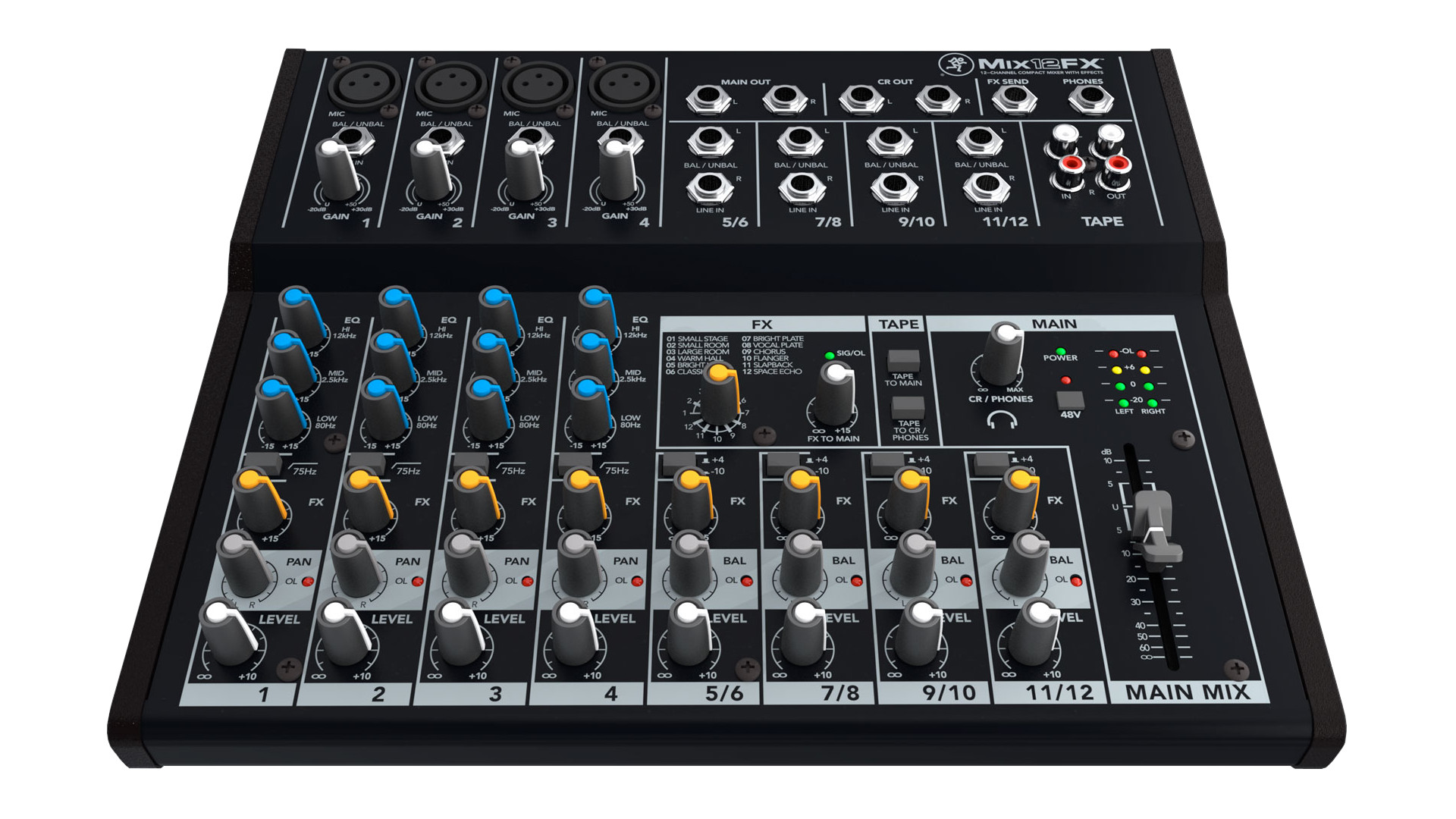 Photos - Mixing Desk Mackie Mix12FX 12-Channel Compact Mixer With Effects 