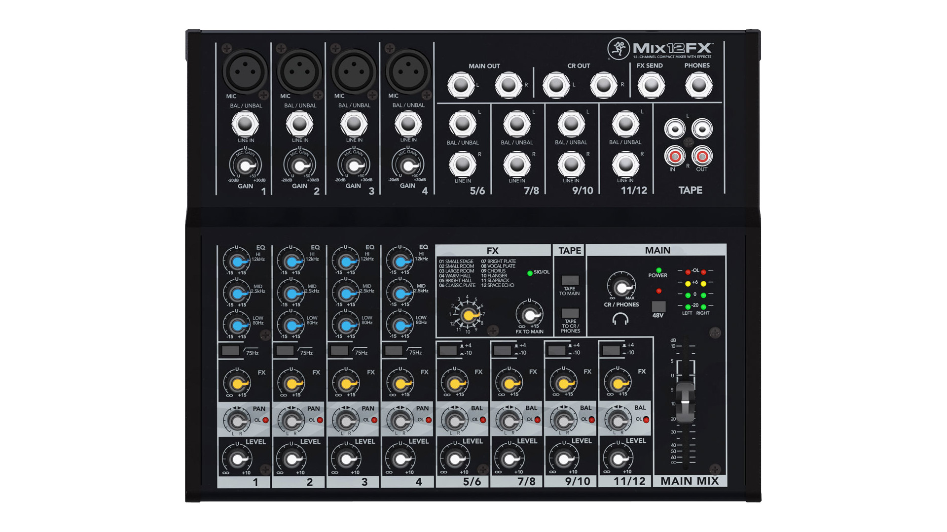 MACKIE Mix12FX 12-チャンネル コンパクト ミキサー Amazon.com: Mackie Mix12FX 12-Channel Compact Mixer with