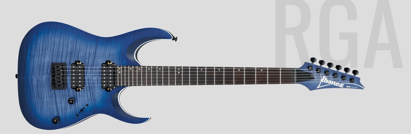 Ibanez RGA42FM RGA Standard 6-String Electric Guitar - BLUE LAGOON BURST FLAT for sale
