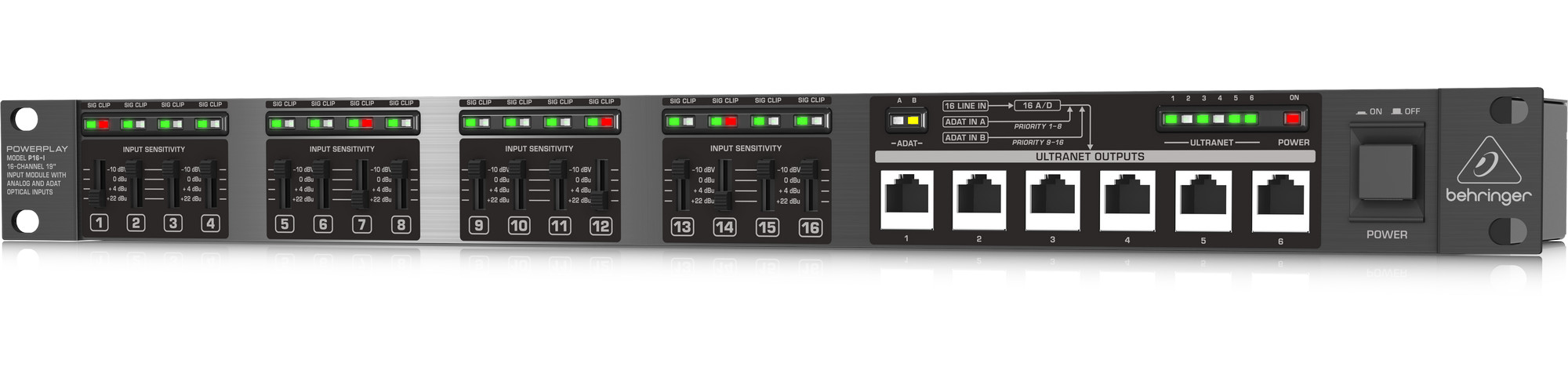 Behringer P16I 16-Channel Personal Monitor Mix Input Module