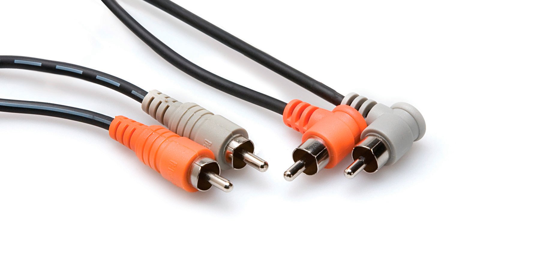 Photos - Cable (video, audio, USB) Hosa CRA-201R 3.3' Dual RCA to Right-Angle Dual RCA Audio Cable CRA201R 