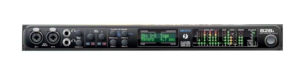 MOTU 828x 28x30 Thunderbolt, USB 2.0 Audio Interface With DSP