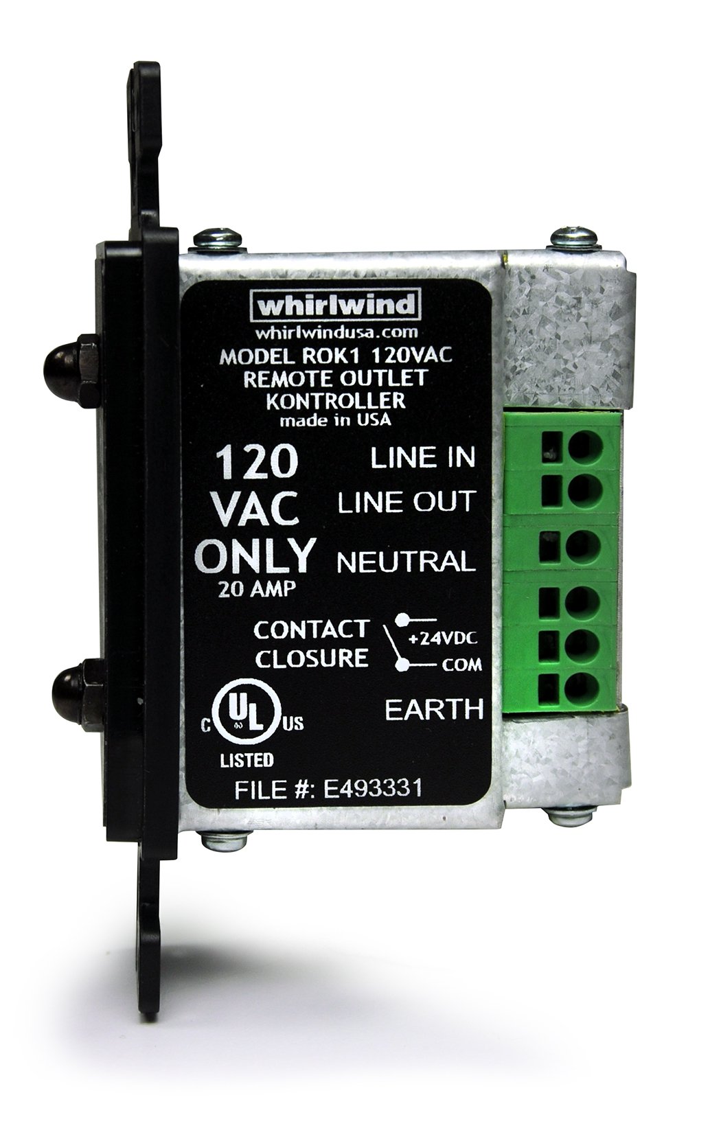 Whirlwind ROK1 Power Link Remote Outlet Kontroller 120V, 20A Decora Module