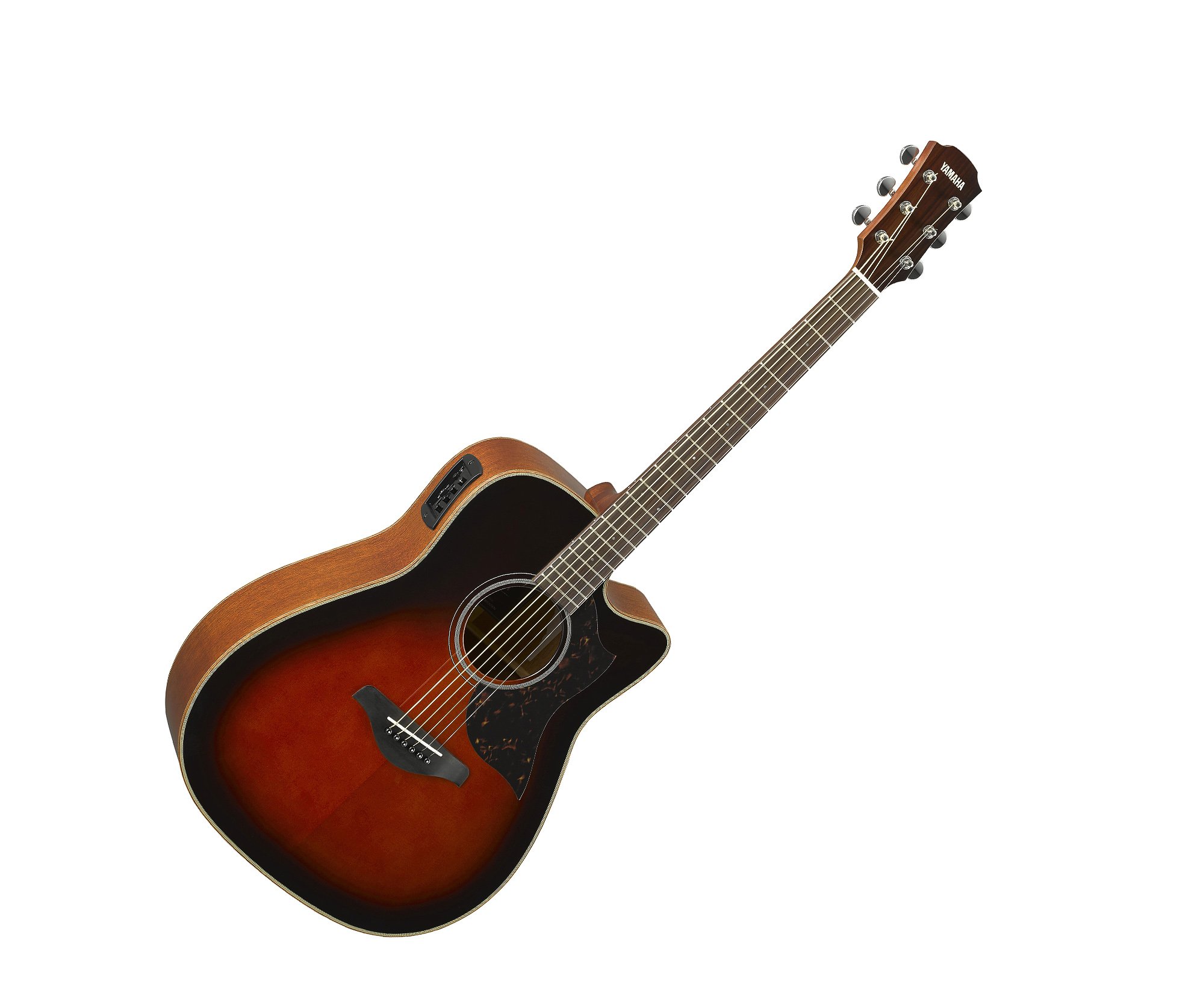 Yamaha A1M TBS Folk Guitar, Cutaway Acoustic-Electric, Tobacco Brown Sbrst for sale