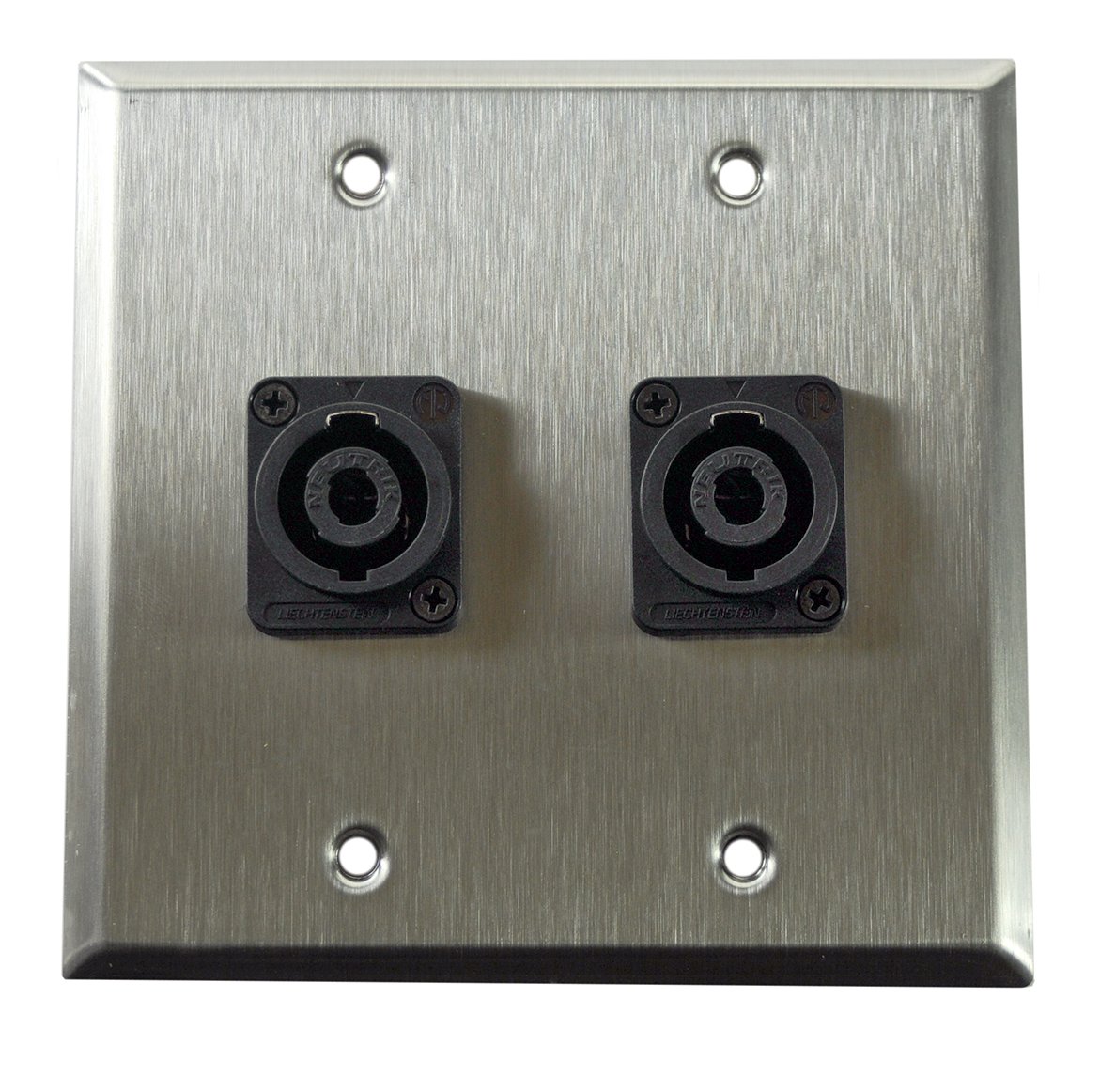 Whirlwind WP2/2NL4 Dual Gang Wallplate with 2 Neutrik NL4 Whirlwind WP2/2NL4 Dual Gang Wallplate with 2 Neutrik NL4