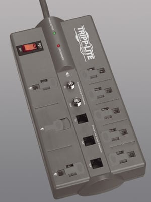 Photos - Surge Protector / Extension Lead TrippLite Tripp Lite TLP808TELTV Protect It! 8-Outlet Surge Protector, 8' Cord 