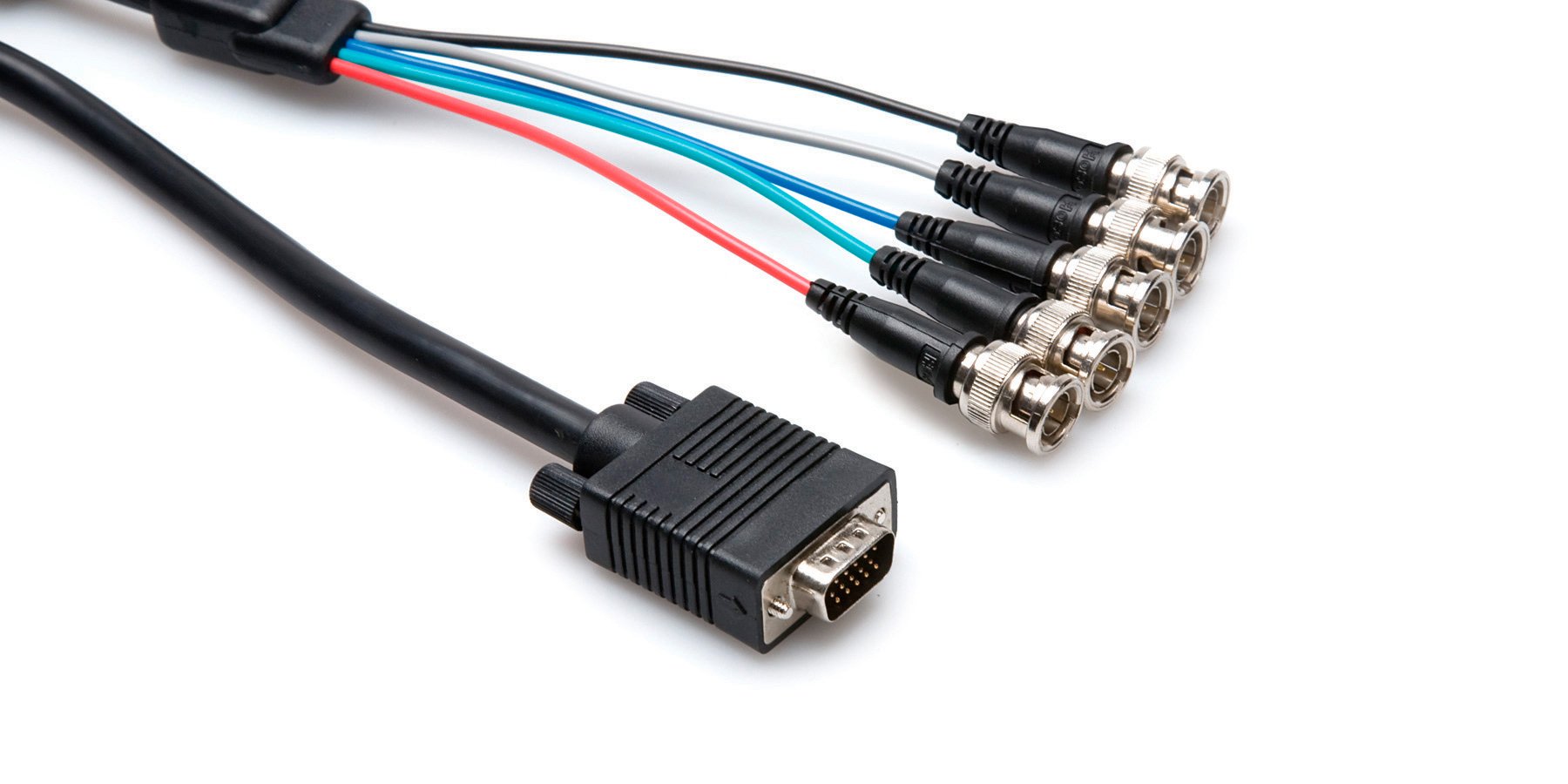 15 Pin VGA Male to Five BNC Male Hosa Technology 7 VGA Breakout Cable