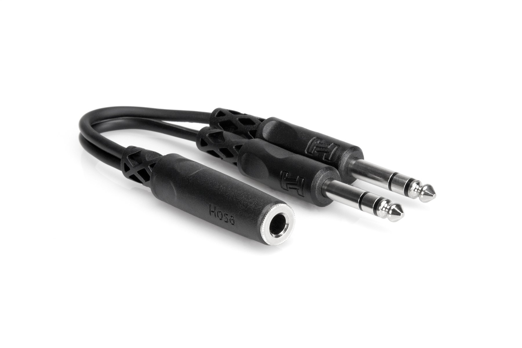 Hosa YPP-308 1//4 inch TRSF to Dual 1//4 inch TRS Y-Cable