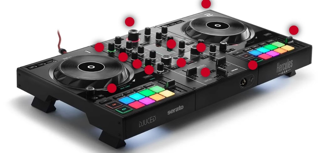 Hercules DJ AMS-DJC-INPULSE-500 2-Deck USB DJ Controller For Serato DJ And  DJUCED