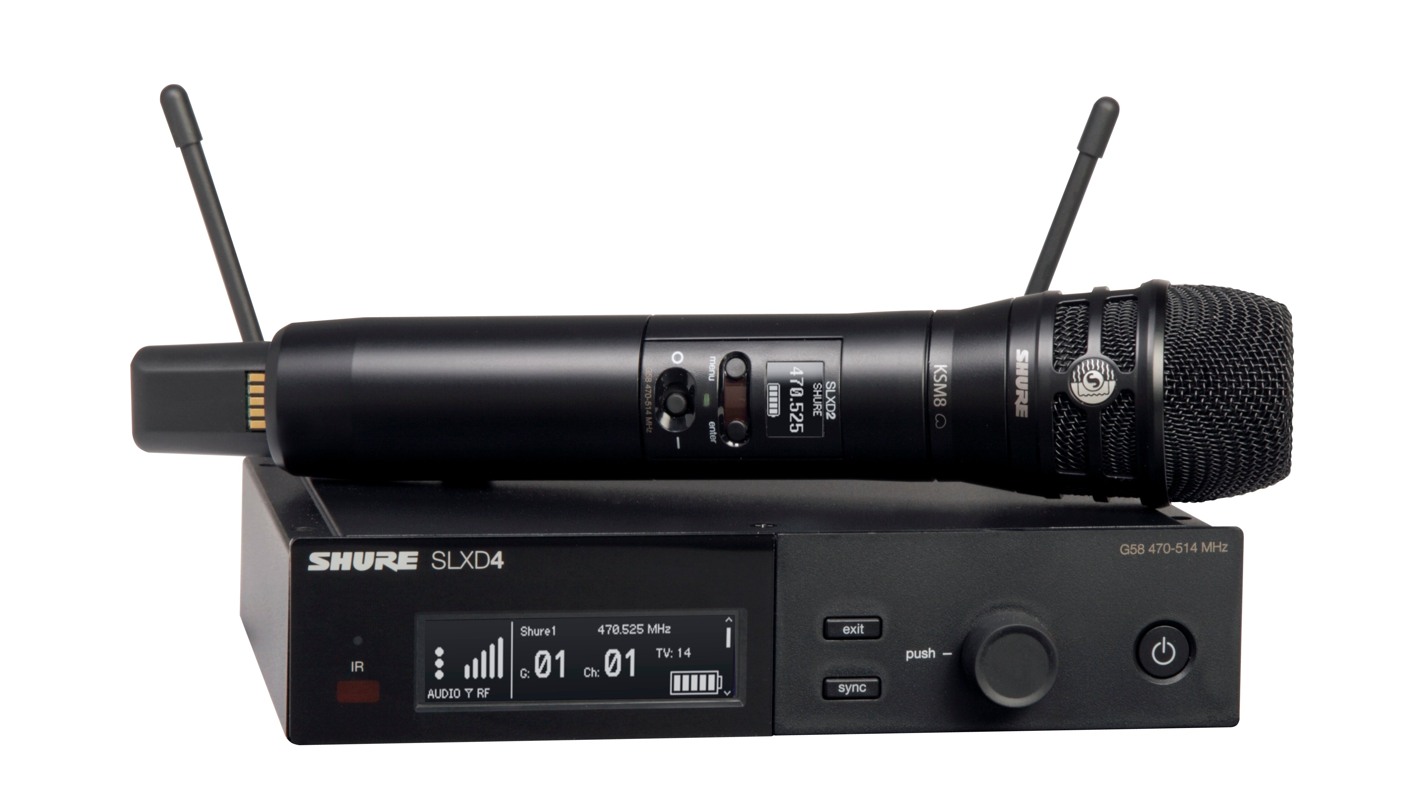Photos - Microphone Shure SLXD24/K8B Wireless Vocal System with KSM8 - H55 