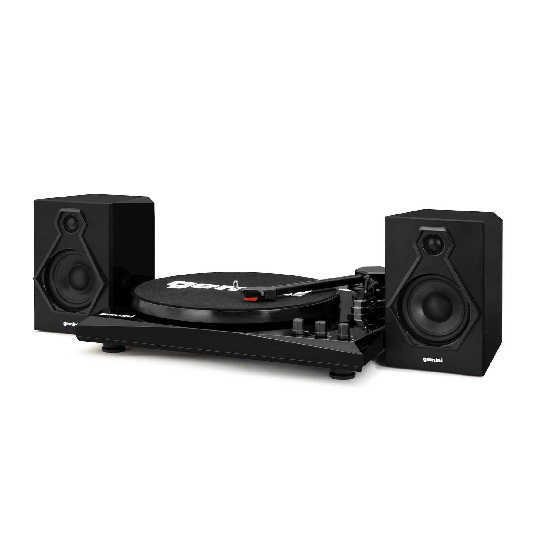 Photos - Turntable Gemini TT-900 Bluetooth  with Stereo Speakers - Black/Black 