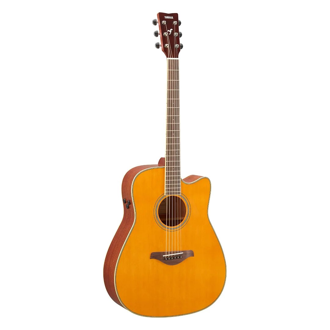 Yamaha FGC-TA 6-String Transacoustic Dreadnaught Cutaway Acoustic Guitar - Vintage Tint for sale