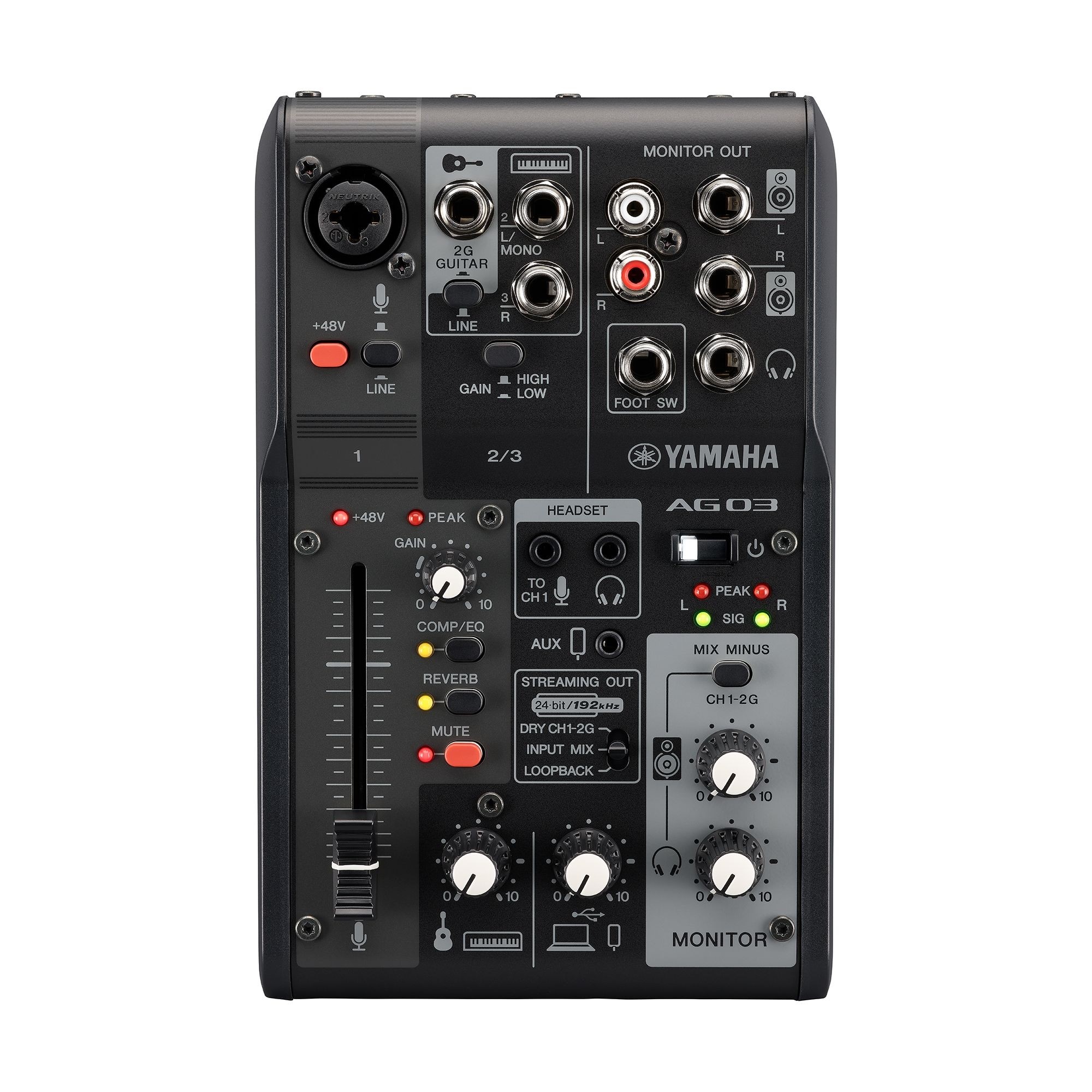 Yamaha AG03 Mk2 3-Channel Mixer/USB Interface for IOS/Mac/PC
