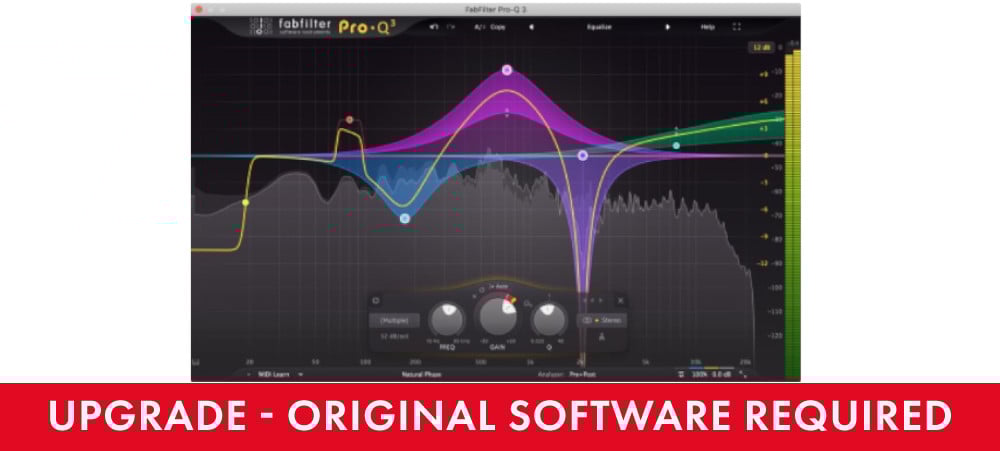 FabFilter Pro-Q 3 プラグインソフトウェア FabFilter FAB-PRO-Q-3-UPG Linear-Phase Mid/Sides EQ Plug-in