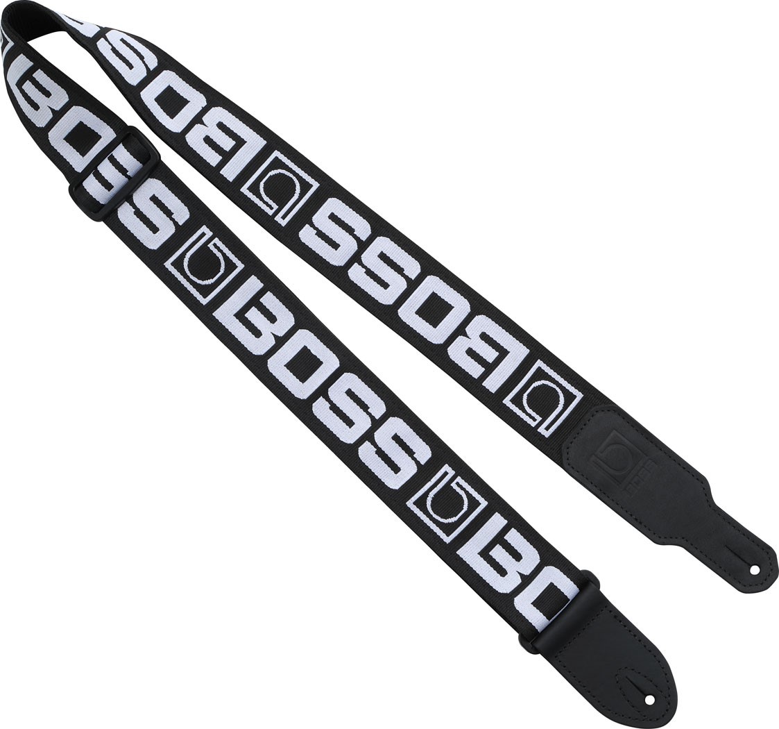 Photos - Guitar Strap BOSS BSM-20 Monogram  - Black/White 