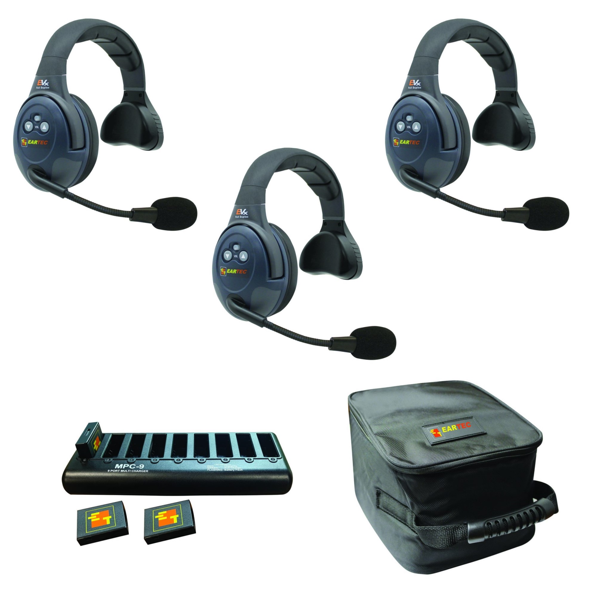 Eartec Co EVX3S Full Duplex Wireless Intercom System W/ Headsets Full  Compass Systems