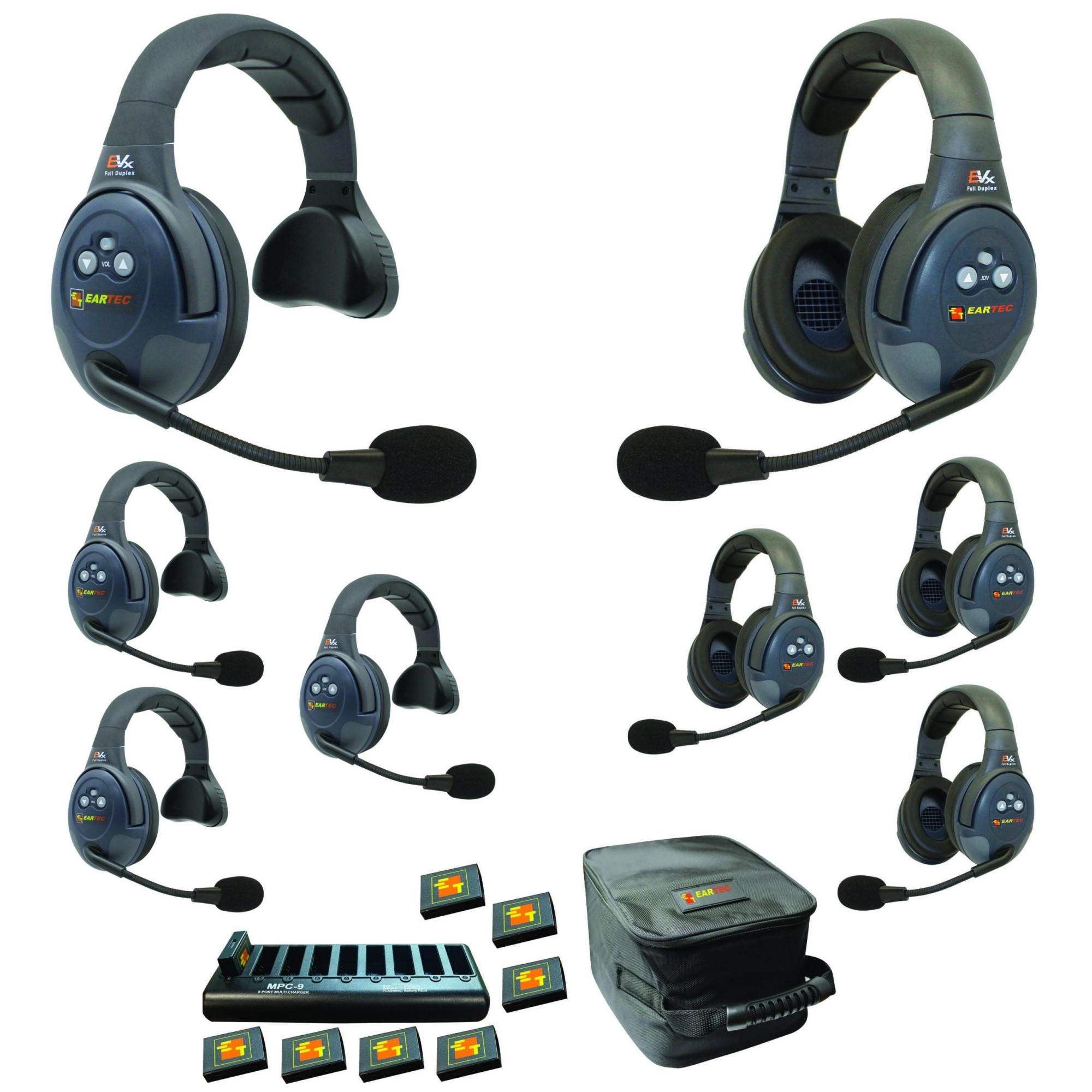 Eartec Co EVX844 Full Duplex Wireless Intercom System W/ 4 Single 4 ...