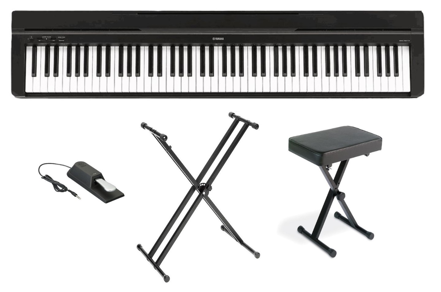 Yamaha P-45 Compact 88-Key Portable Digital Piano + Keyboard Stand