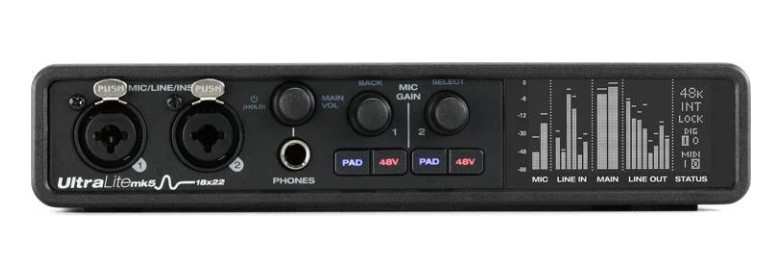 Effects　Mixing　And　DSP,　Audio　Systems　MOTU　Interface　USB　Compass　ULTRALITE-MK5　Full　18x22　With