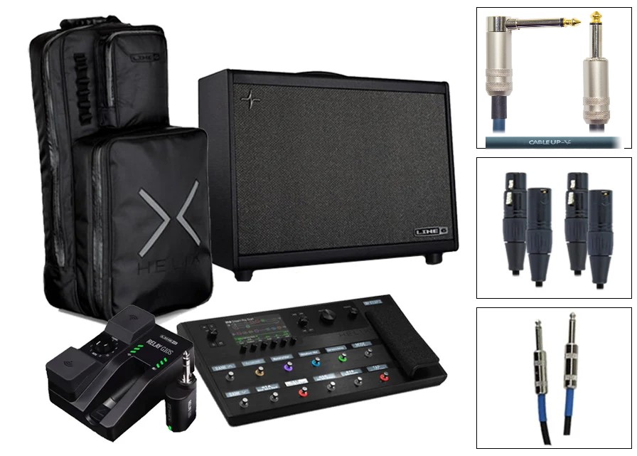 Line 6 Helix & PowerCab 112 Plus Bundle HELIX Bundle with Backpack + PowerCab 112 Plus + RELAY-G10S + 2 Instrument Cables + 2 XLR Cables for sale