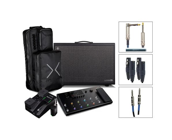 Line 6 Helix LT & PowerCab 212 Plus Bundle HELIX-LT Bundle with Backpack +  PowerCab 212 Plus + RELAY-G10S + 2 Guitar Cables + 2 XLR Cables