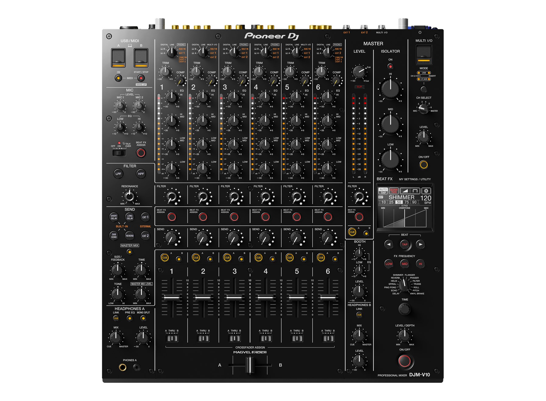 Pioneer DJ DJM-V10 6 channel DJ mixer | Full Compass Systems Pioneer DJ DJM-V10 6 channel DJ mixer | Full Compass Systems