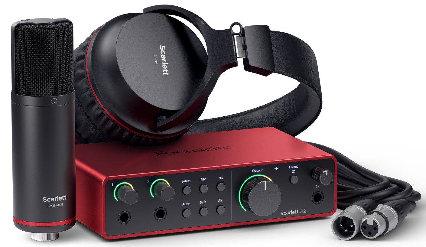 2i2　Audio　Interface　USB　Studio　Gen　Compass　Systems　4th　Scarlett　2-Out　Bundle　Recording　Full　Focusrite　2-In