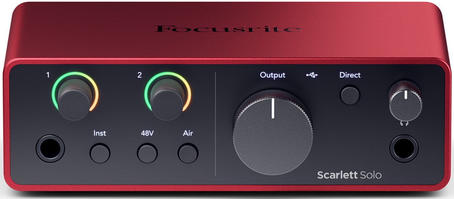 Focusrite Scarlett Solo 4th Gen 2x2 USB Audio Interface, 4th Generation