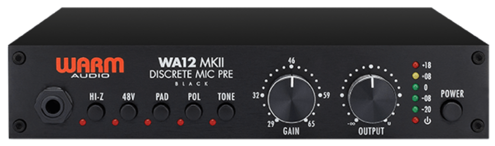 Photos - Amplifier Warm Audio WA12 500 MkII Black Discrete Mic Preamplifier, Black WA12-MKII 