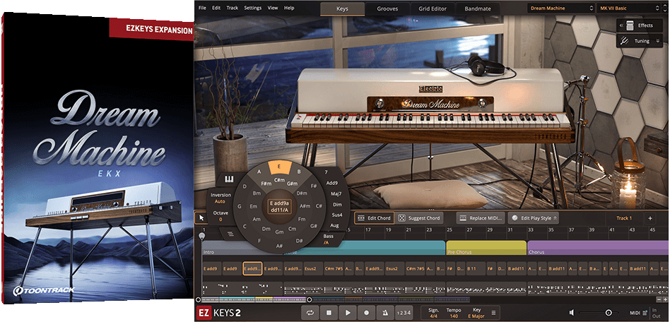 Toontrack Dream Machine EKX EZkeys Sound Expansion, Requires
