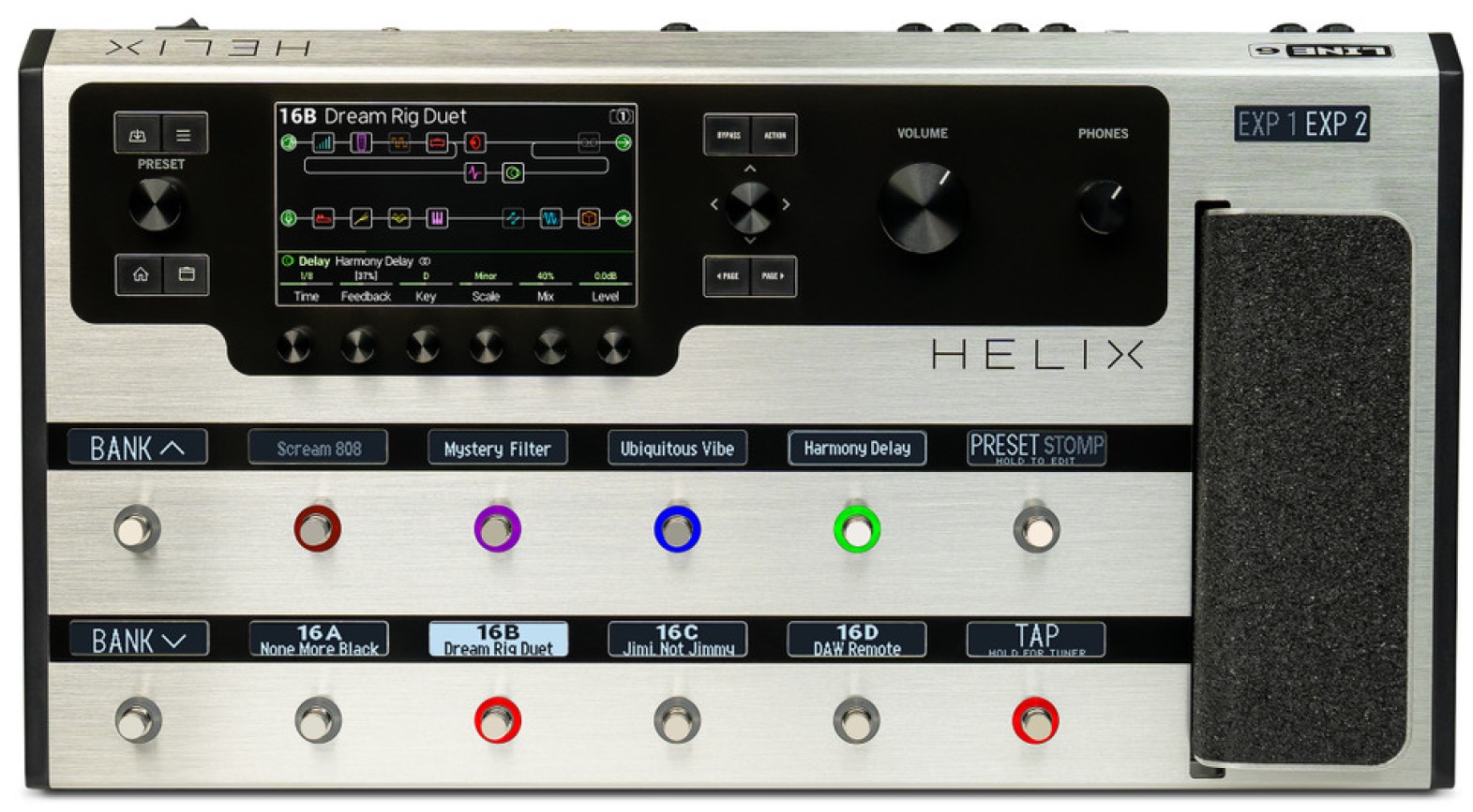 Line 6 Helix Limited Edition Platinum Guitar Amp Modeler and Multi-FX Processor, Platinum Color for sale