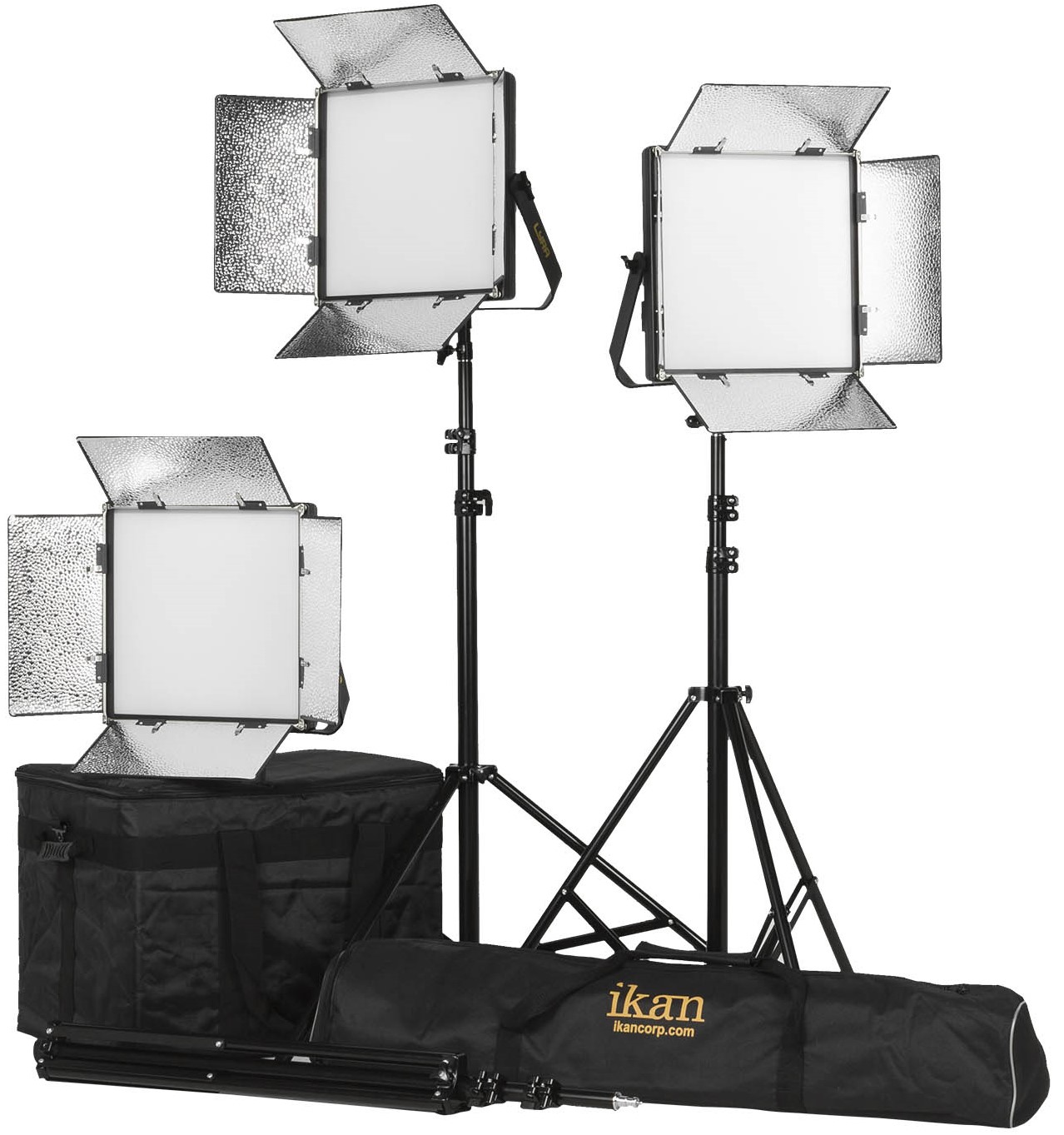 Photos - Studio Lighting Ikan Lyra 1x1 Bi-Color Soft Panel LED 3 Light Kit Lyra 1x1 Bi-Color Soft P 