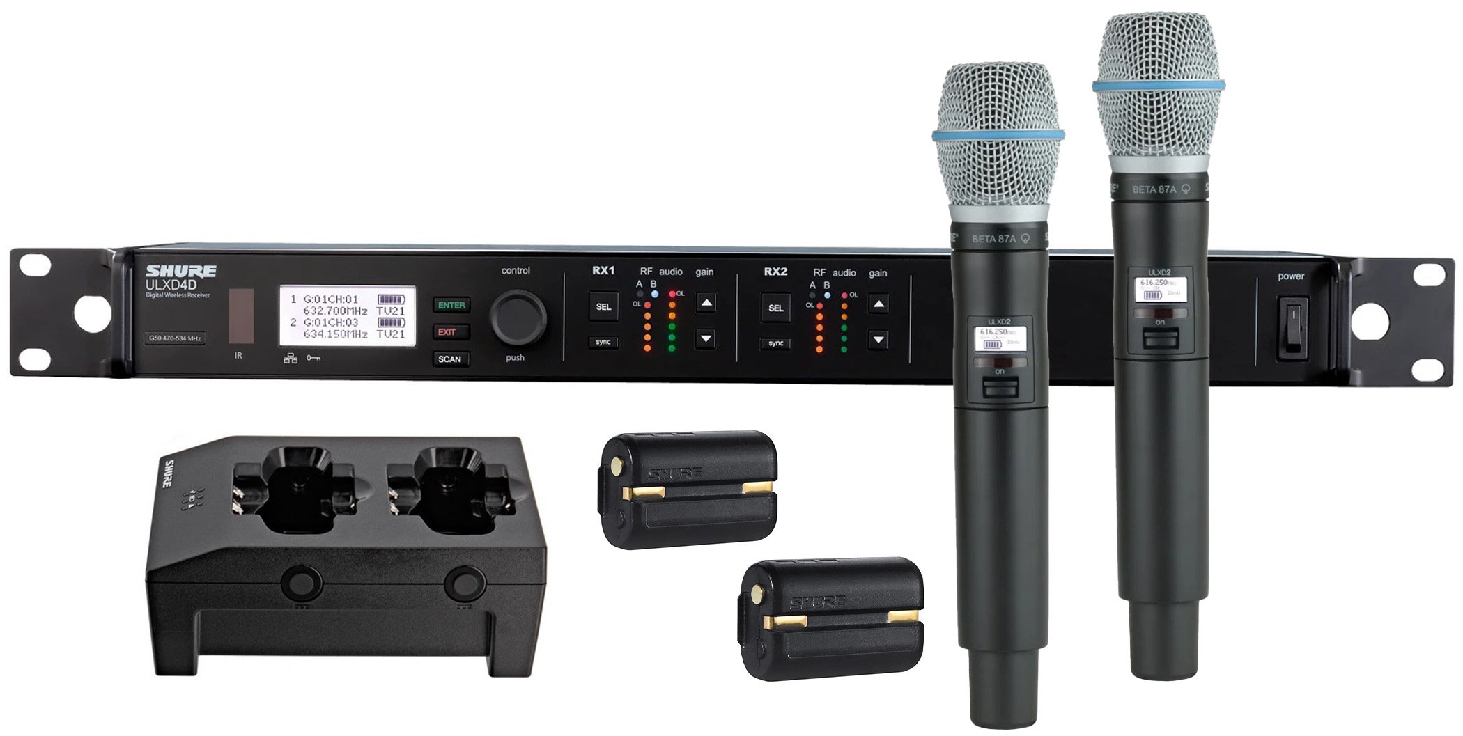 Shure ULXD24D/B87A-H50 ULXD Dual Channel Handheld Wireless