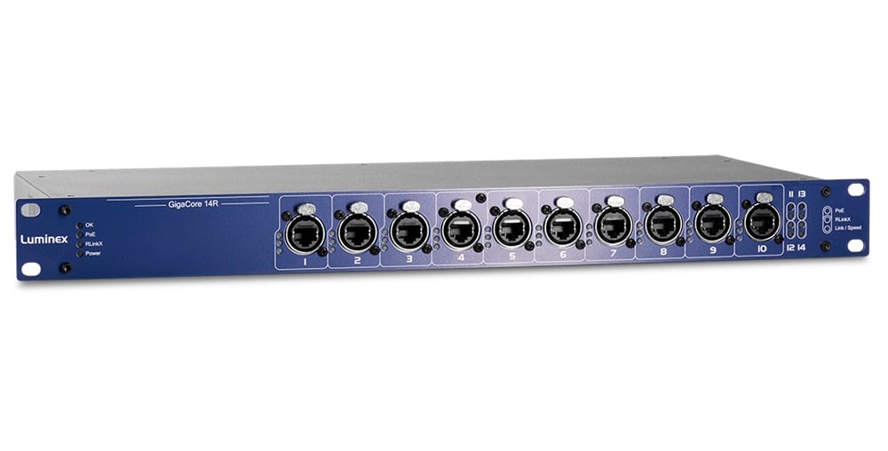 Luminex LU0100038-POE GigaCore 14R Gigabit Ethernet Switch with