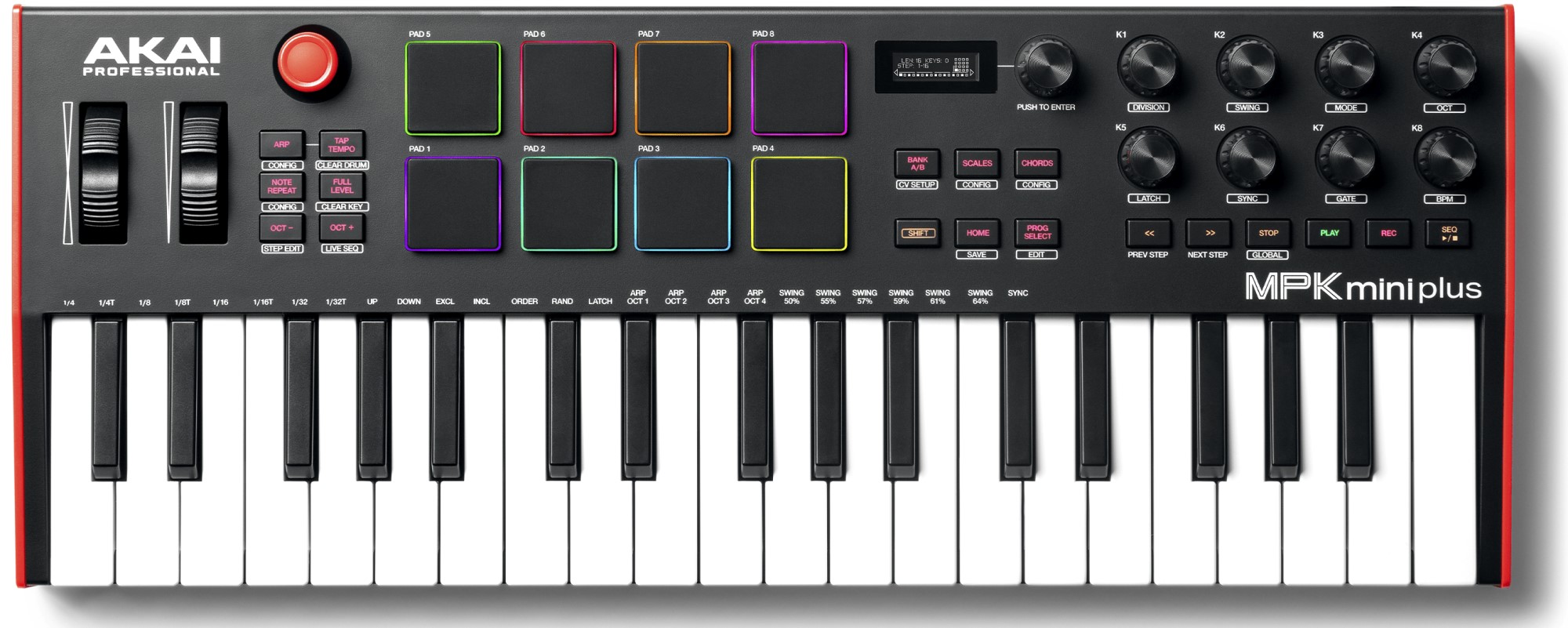 AKAI MPKMINI-PLUS 37-Key Compact Keyboard Controller With RGB