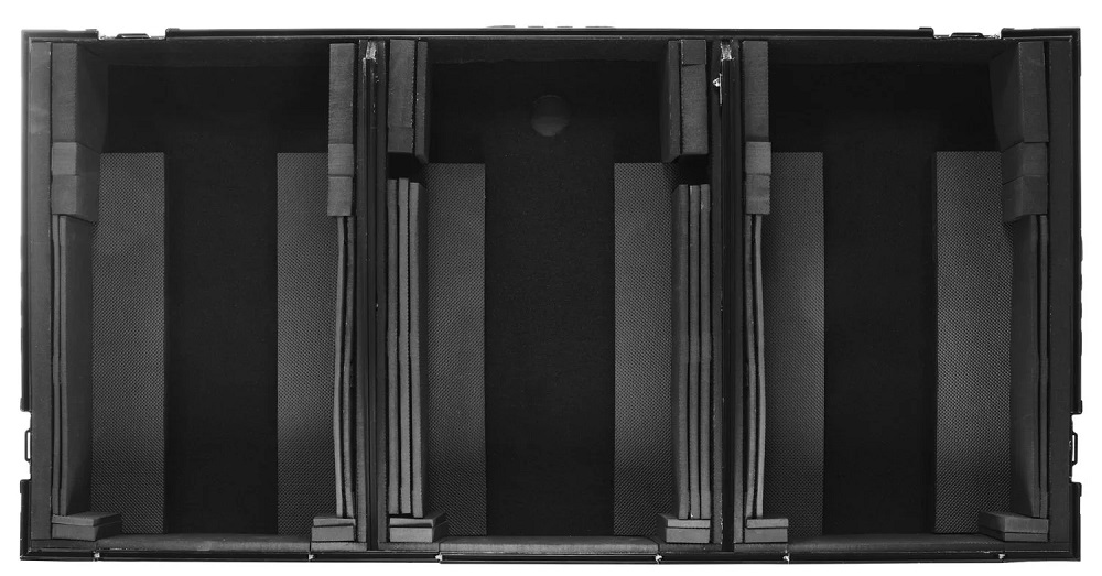 Odyssey FZGS12CDJWXD2BL Black Coffin Case for DJ Mixer and