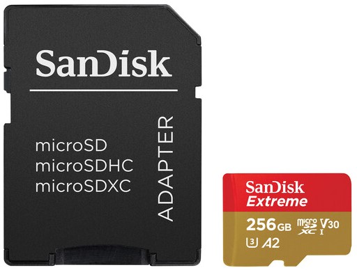 Photos - Memory Card SanDisk 256GB Extreme UHS-I microSDXC and Adapter Micro  with S 