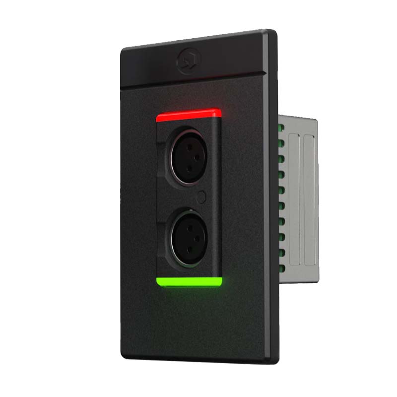 Symetrix 80-0224 xIn XLR 2x0 Dante Single-Gang Wallplate