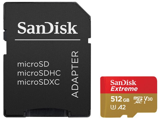 Photos - Memory Card SanDisk SDSQXAV-512G-AN6MA 512GB Extreme UHS-I microSDXC  with 