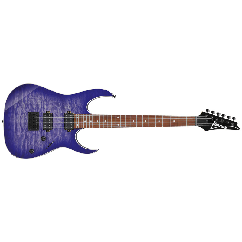 Ibanez RG421QM Solidbody Electric Guitar - Cerulean Blue Burst for sale