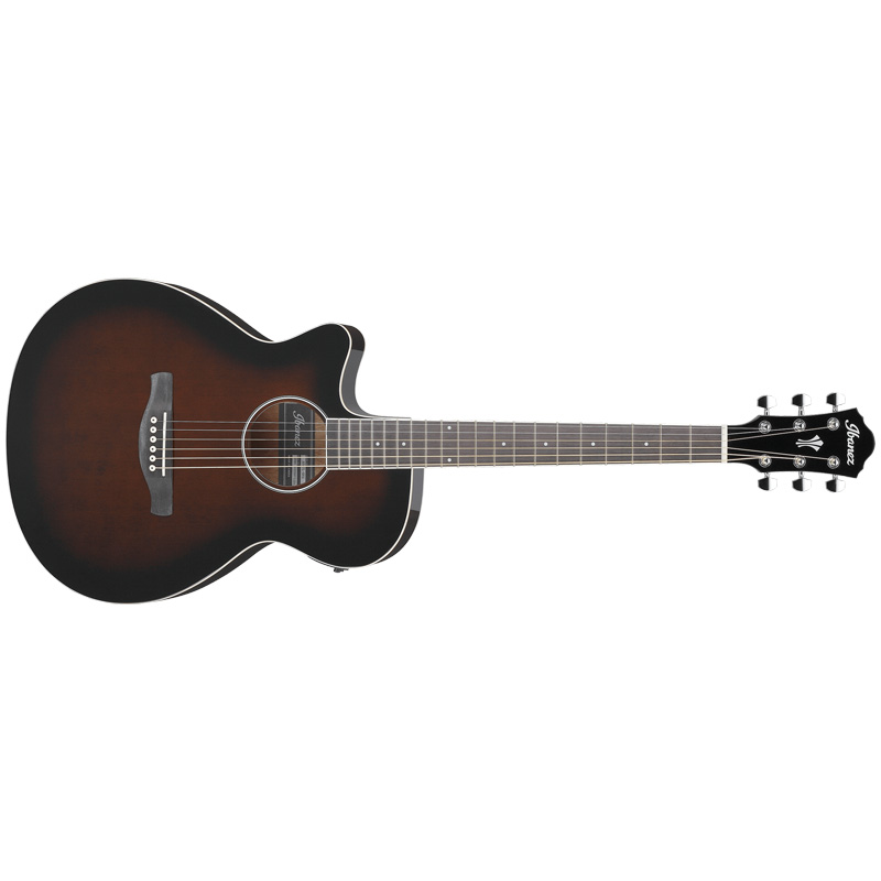Ibanez AEG7L Left-handed Acoustic-electric Guitar - Dark Violin Sunburst for sale