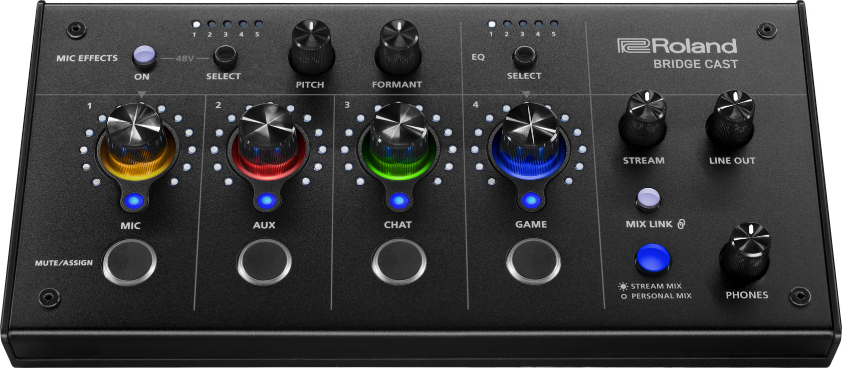 Photos - Mixing Desk Roland BRIDGE CAST Dual-Bus Gaming Streaming Mixer BRIDGE-CAST 