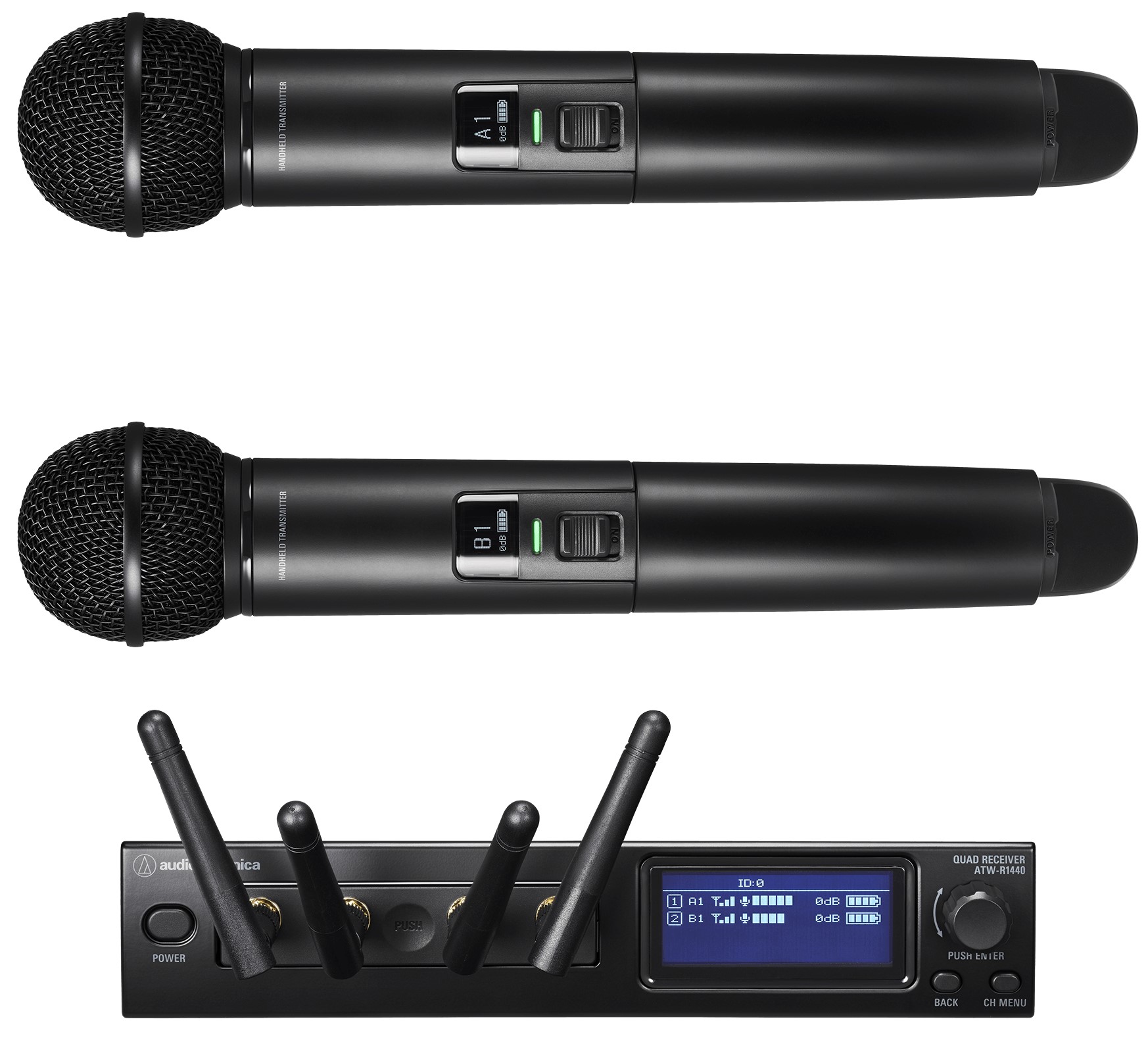 Audio-Technica ATW-1422 System 20 PRO 2-Channel Handheld 2.4