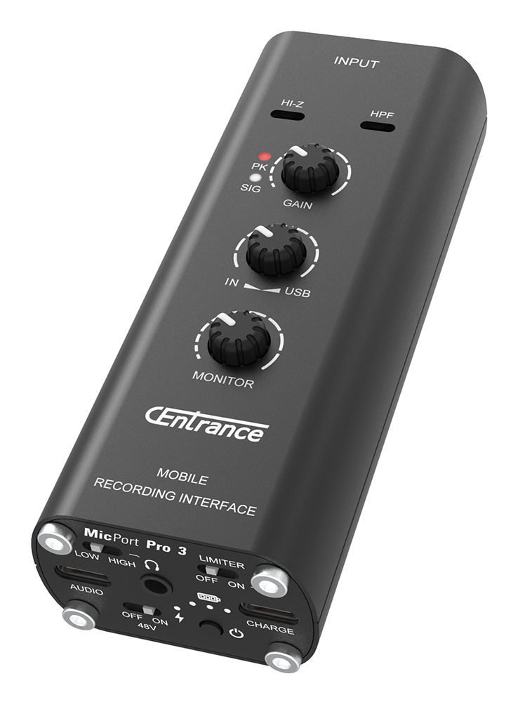 CEntrance MicPort Pro Gen 3 Smallest Pro Audio Interface for Solo