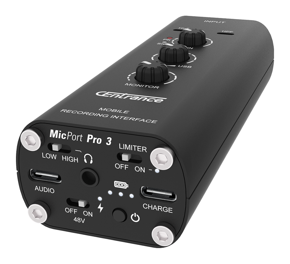 CEntrance MicPort Pro Gen 3 Smallest Pro Audio Interface for Solo